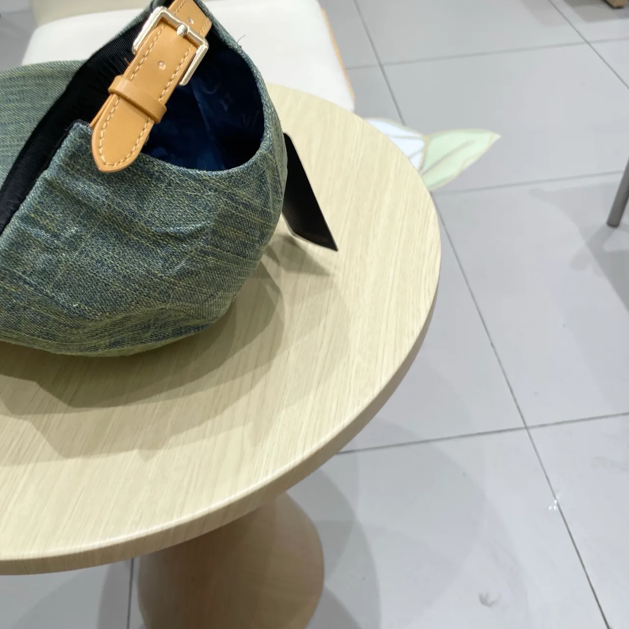 Louis Vuitton casquette de baseball verte tissée 3