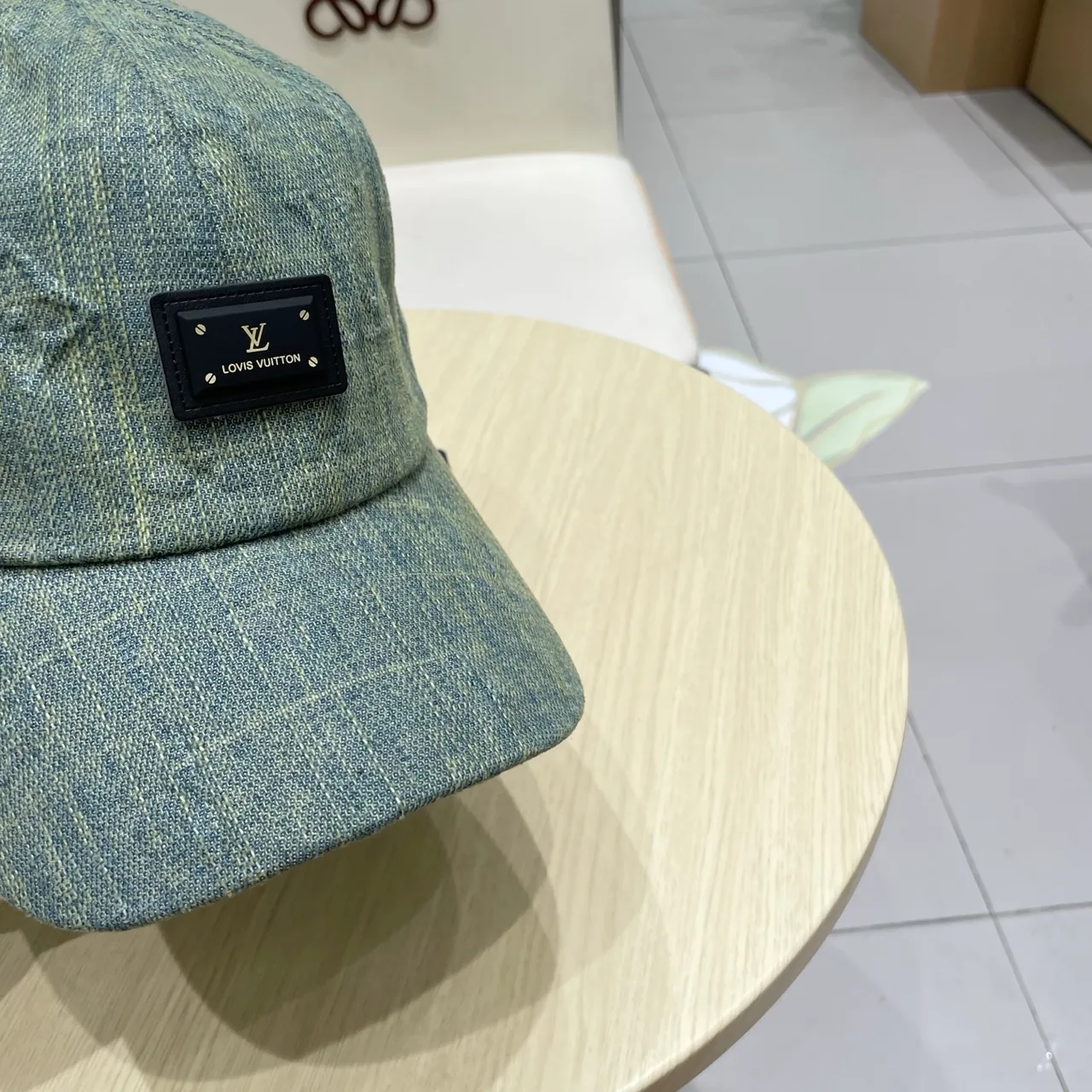 Louis Vuitton casquette de baseball verte tissée 7