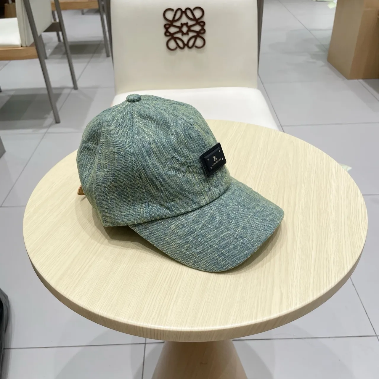 Louis Vuitton casquette de baseball verte tissée 8
