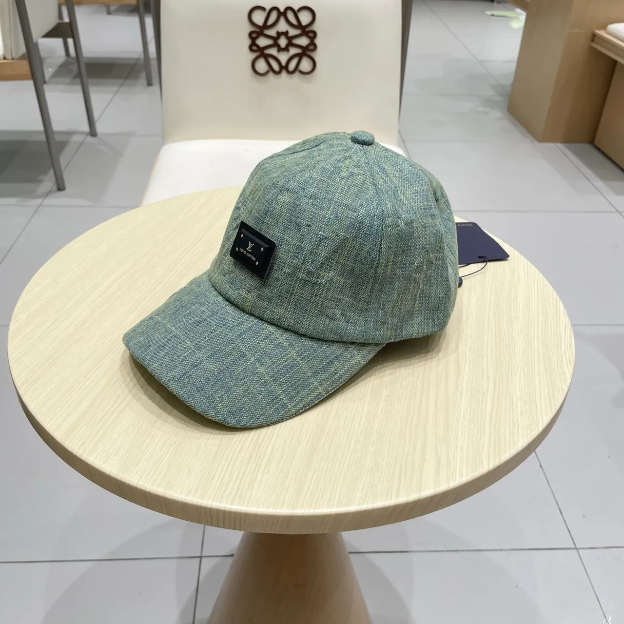 Louis Vuitton casquette de baseball verte tissée 9