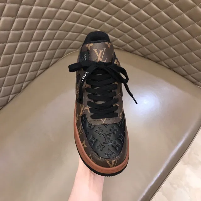 Louis Vuitton x Nike Air Force 1 Monogram Brown Lifestyle Sneakers 4