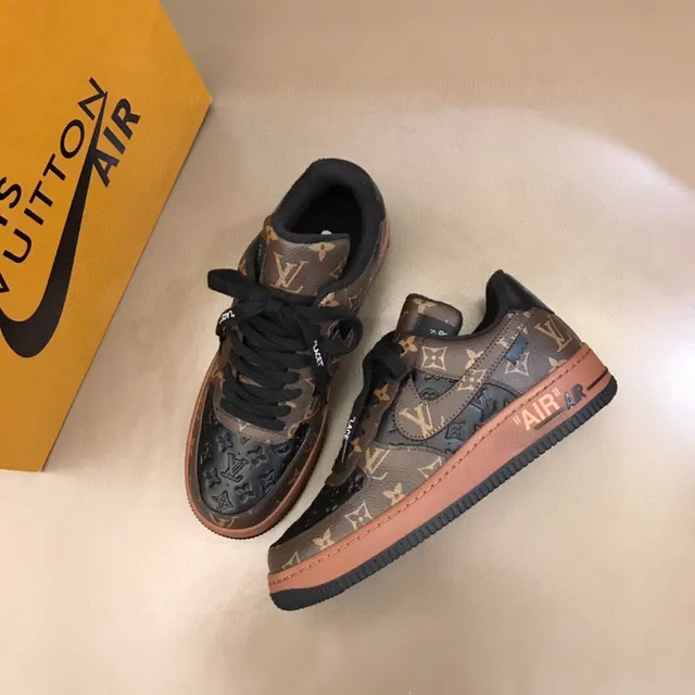Louis Vuitton x Nike Air Force 1 Monogram Brown Lifestyle Sneakers 6
