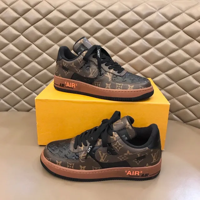 Louis Vuitton x Nike Air Force 1 Monogram Brown Lifestyle Sneakers 8