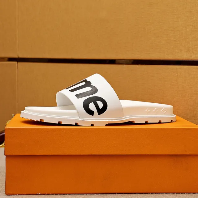 Louis Vuitton x Supreme White Monogram Slide Slippers 5