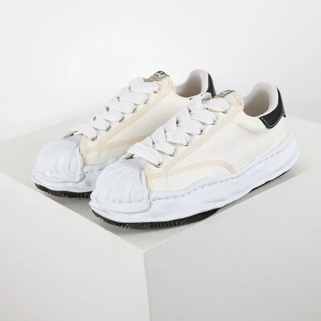 Maison Margiela Beige Black Deconstructed Layered Toe Cap Lifestyle Sneakers 2