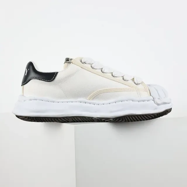 Maison Margiela Beige Black Deconstructed Layered Toe Cap Lifestyle Sneakers 7