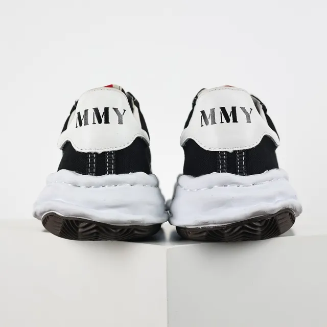 Maison Margiela Black White Deconstructed Wrinkled Toe Cap Lifestyle Sneakers 8