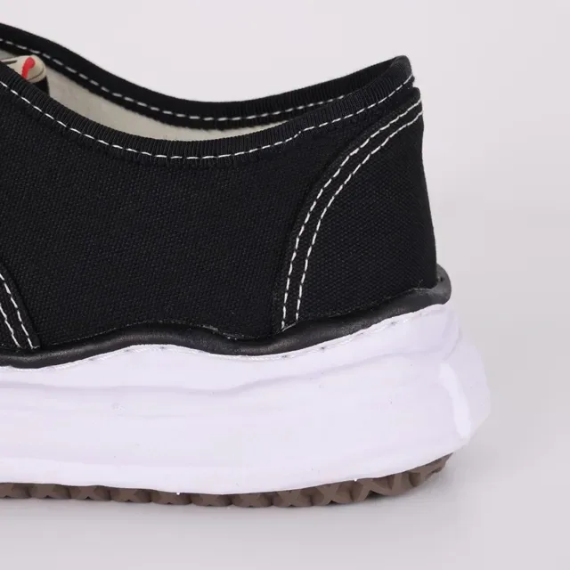 MMY Black White Canvas Upper Thick Wavy Midsole Sneakers 4