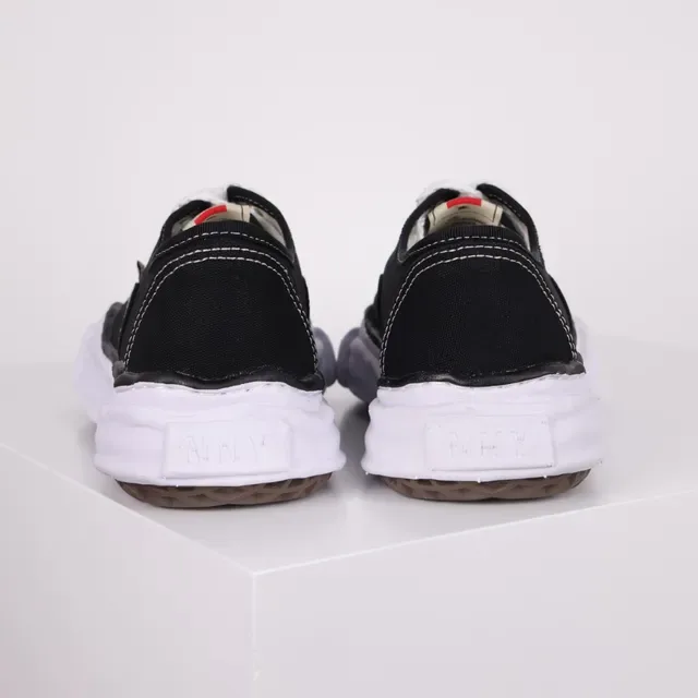 MMY Black White Canvas Upper Thick Wavy Midsole Sneakers 8