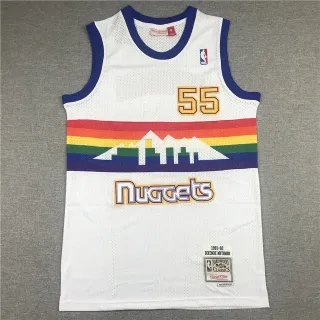 Mitchell & Ness 1991-92 Dikembe Mutombo Hardwood Classics White Rainbow Mountain Jersey
