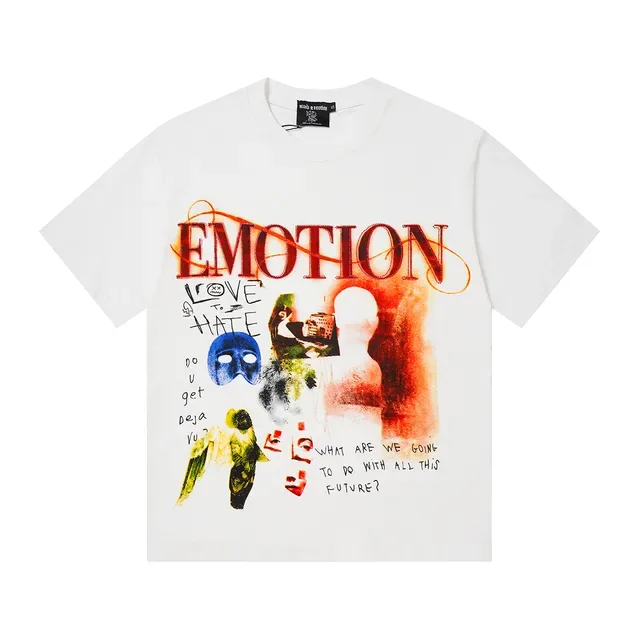 Camiseta branca com estampa gráfica Mixed Emotion Emotion 3