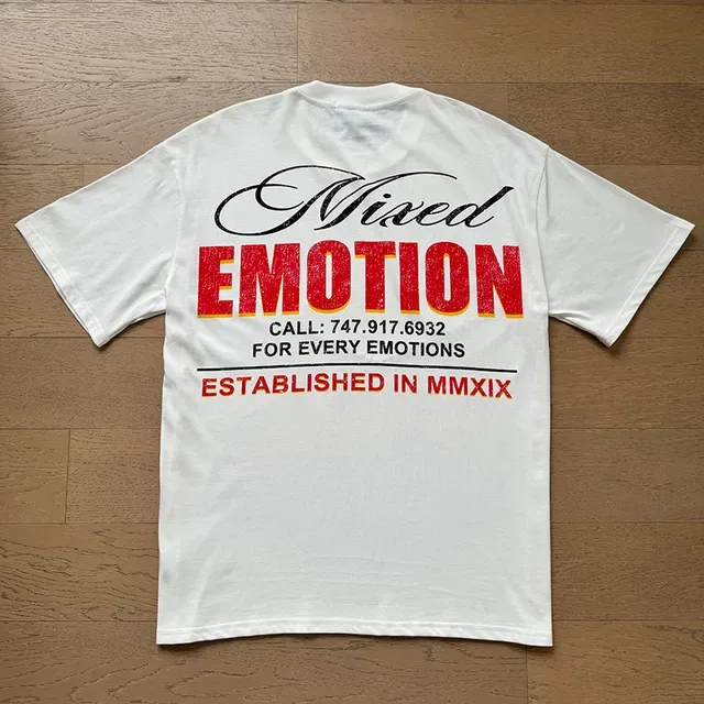 Mixed Emotion Mixed Motion ग्राफिक प्रिंट ओवरसाइज़्ड टी-शर्ट 7
