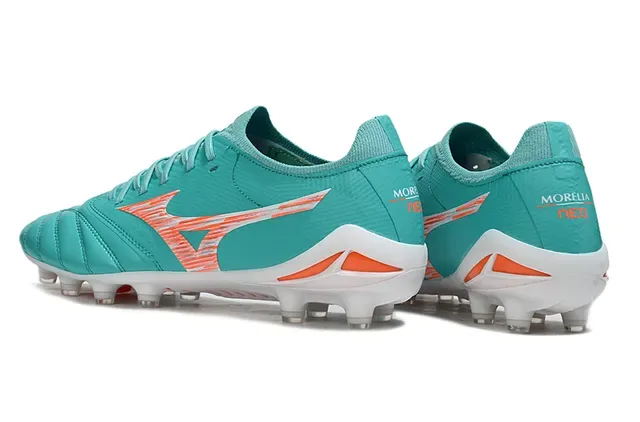 Mizuno Blue Orange Low-Cut Synthetic Leather Upper Firm-Ground Soccer Shoes 4