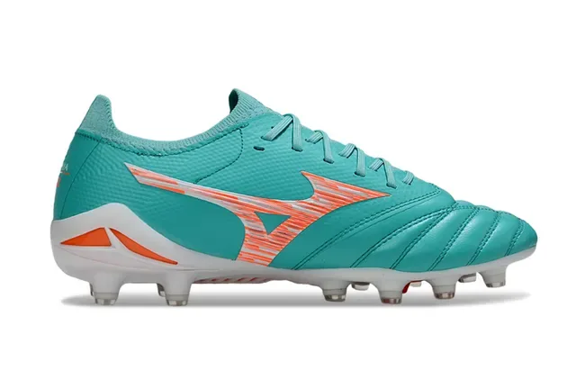 Mizuno Blue Orange Low-Cut Synthetic Leather Upper Firm-Ground Soccer Shoes 5