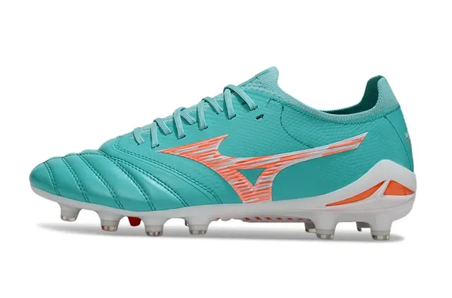 Mizuno Blue Orange Low-Cut Synthetic Leather Upper Firm-Ground Soccer Shoes 6
