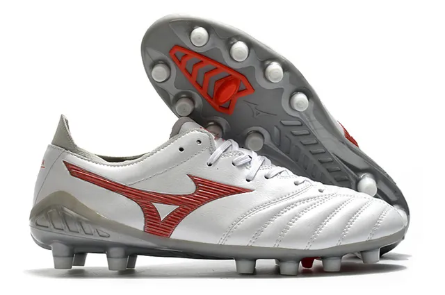 Mizuno Morelia Neo Cyan and Copper Chaussures de Football Terrain Ferme 2
