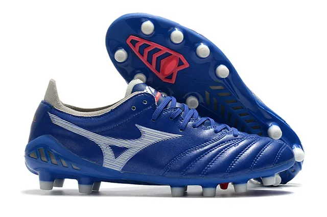 Mizuno Morelia Neo Cyan and Copper Chaussures de Football Terrain Ferme 3