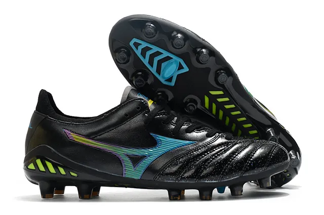 Mizuno Morelia Neo Cyan and Copper Chaussures de Football Terrain Ferme 6