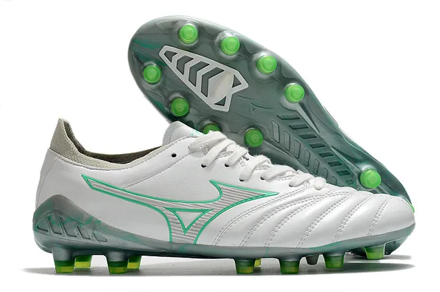 Mizuno Morelia Neo Cyan and Copper Chaussures de Football Terrain Ferme 8