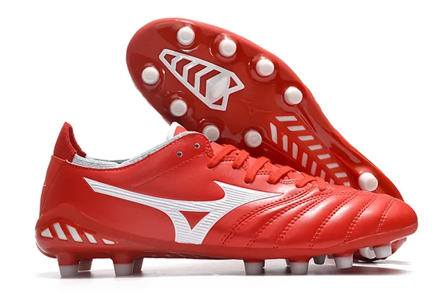 Mizuno Morelia Neo Cyan and Copper Chaussures de Football Terrain Ferme 12