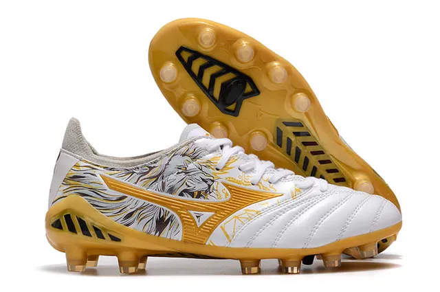 Mizuno Morelia Neo Cyan and Copper Chaussures de Football Terrain Ferme 13