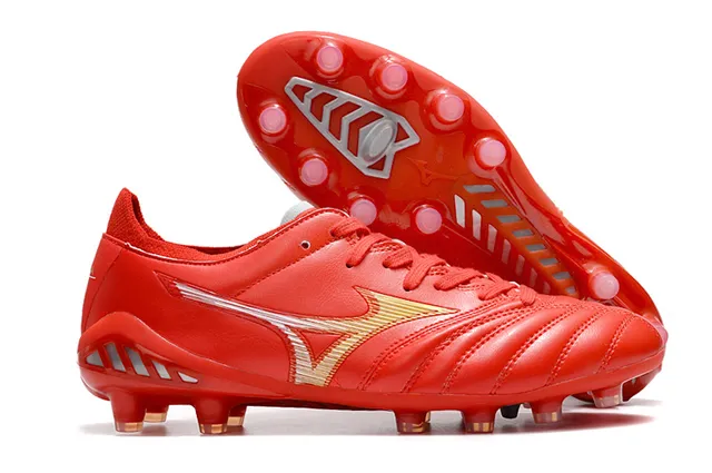 Mizuno Morelia Neo Cyan and Copper Chaussures de Football Terrain Ferme 15