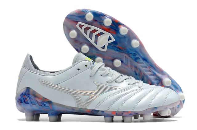 Mizuno Morelia Neo Cyan and Copper Chaussures de Football Terrain Ferme 19
