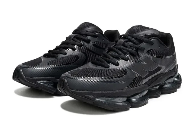 New Balance 9060 Preto Monocromo Estilo de Vida Tênis 2