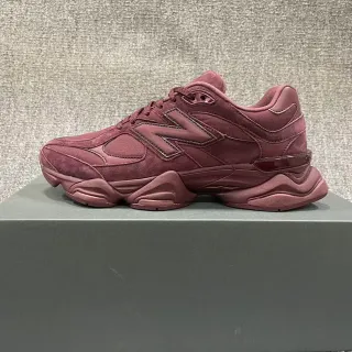 New Balance 9060 Burgundy Monochrome Chunky Sneakers