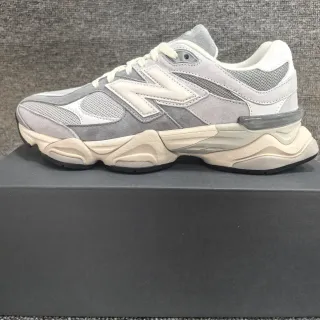 New Balance 9060 Gray and Cream Chunky Sneakers