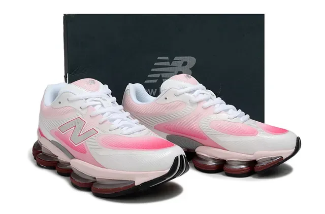 New Balance 9060 Pink and White Lifestyle Sneakers 5