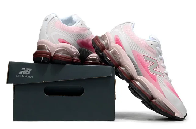 New Balance 9060 Pink and White Lifestyle Sneakers 6