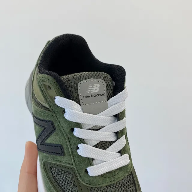 New Balance Vert Militaire Blanc Olive Ante et Mesh Haut Lacets Semelle intermédiaire Sneakers lifestyle 2