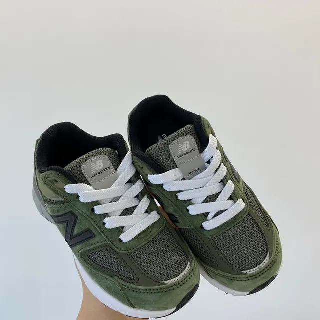 New Balance Vert Militaire Blanc Olive Ante et Mesh Haut Lacets Semelle intermédiaire Sneakers lifestyle 8
