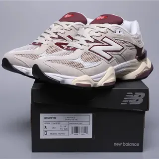 New Balance Beige Burgundy Chunky Retro Runner Mesh-Suede Hybrid Upper Lifestyle Sneakers