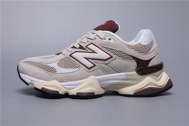New Balance Beige Bordeaux Chunky Retro Runner Tige Mesh-Suede Híbrido Sneakers Lifestyle 9