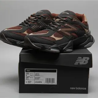 New Balance Black Brown Chunky Midsole Mesh And Synthetic Overlay Lifestyle Sneakers