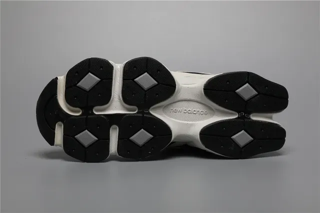 New Balance Gris Noir Semelle Épaisse Asymétrique Maille Et Daim Panneau Chaussures Lifestyle 6