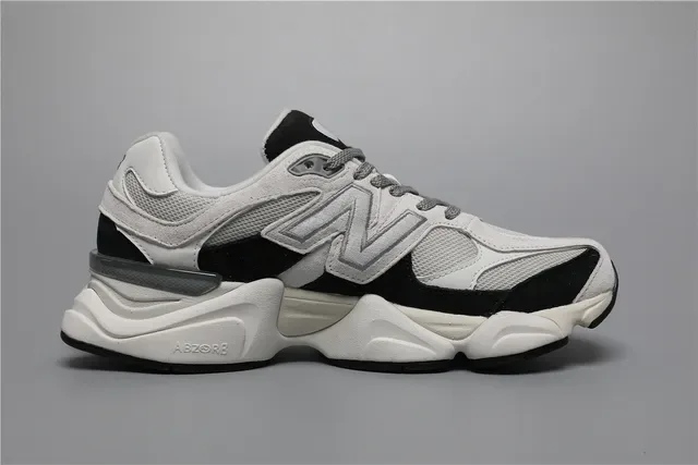 New Balance Gris Noir Semelle Épaisse Asymétrique Maille Et Daim Panneau Chaussures Lifestyle 8