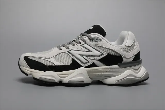 New Balance Gris Noir Semelle Épaisse Asymétrique Maille Et Daim Panneau Chaussures Lifestyle 9