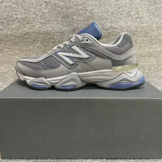 New Balance Gris Bleu Semelle Multicouches Maille Et Construction De Recouvrement Synthétique Chaussures Chunky