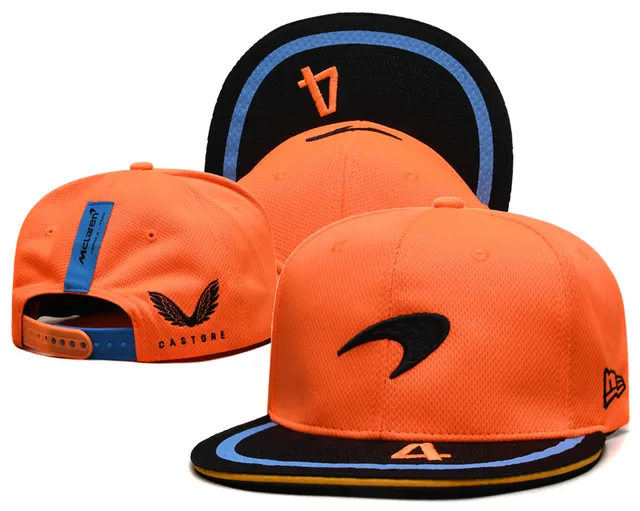 New Era Beige Blue Structured Six-Panel Flat Brim Baseball Cap 22