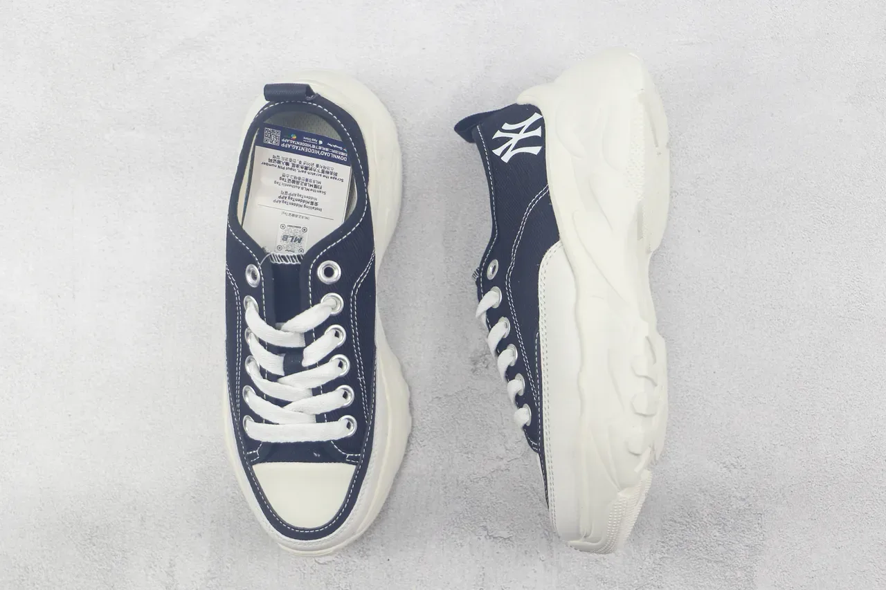 New Era Black White Canvas Upper Chunky Sculpted Sole Lifestyle Sneakers 3