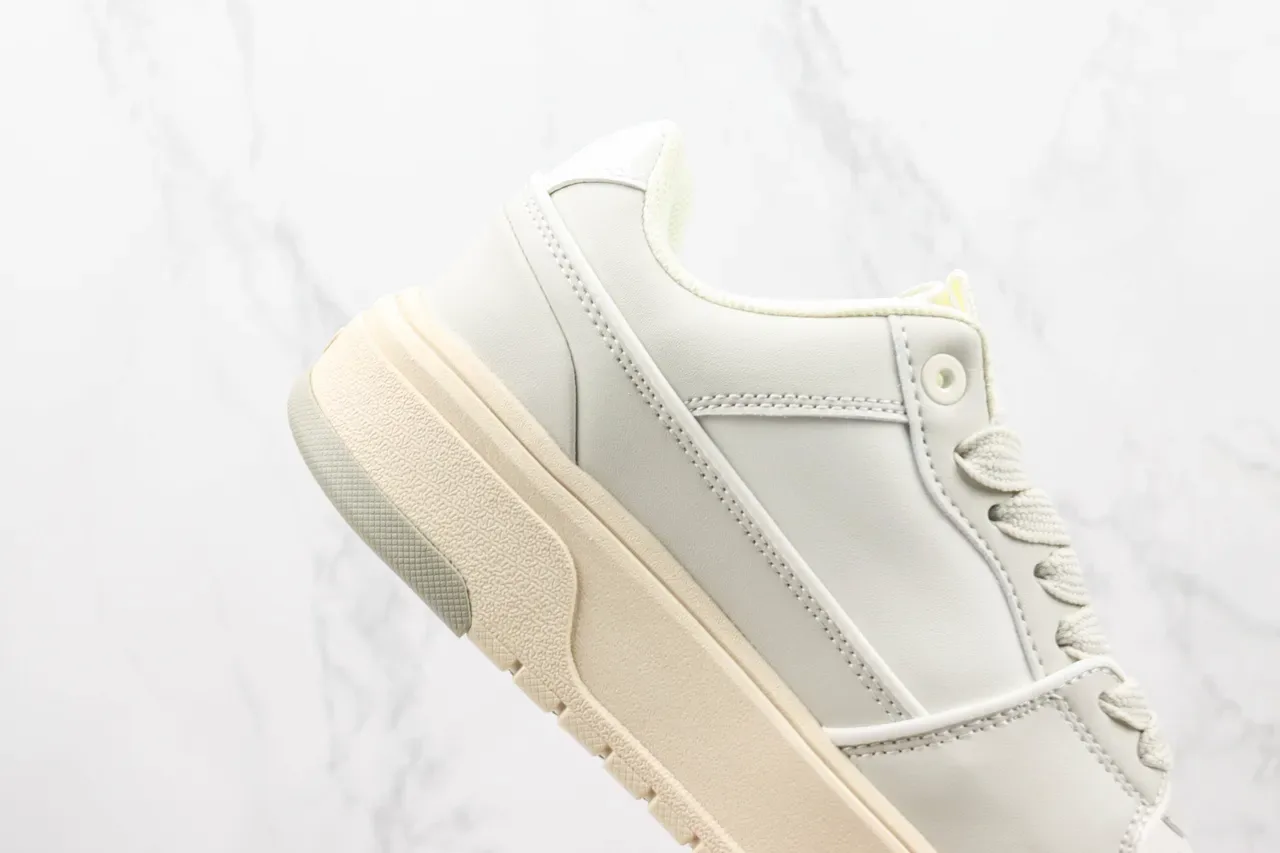 New Era Crossover Bege Cinza Low-Top Plataforma Oversized NY Logo Sneakers Lifestyle 5