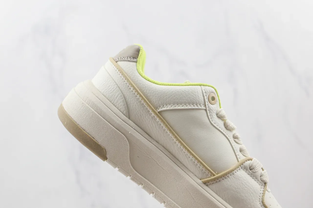 New Era MLB Lifestyle Sneaker White Yellow Low-Top Platform Leather-Textured Upper Lifestyle Sneakers 5