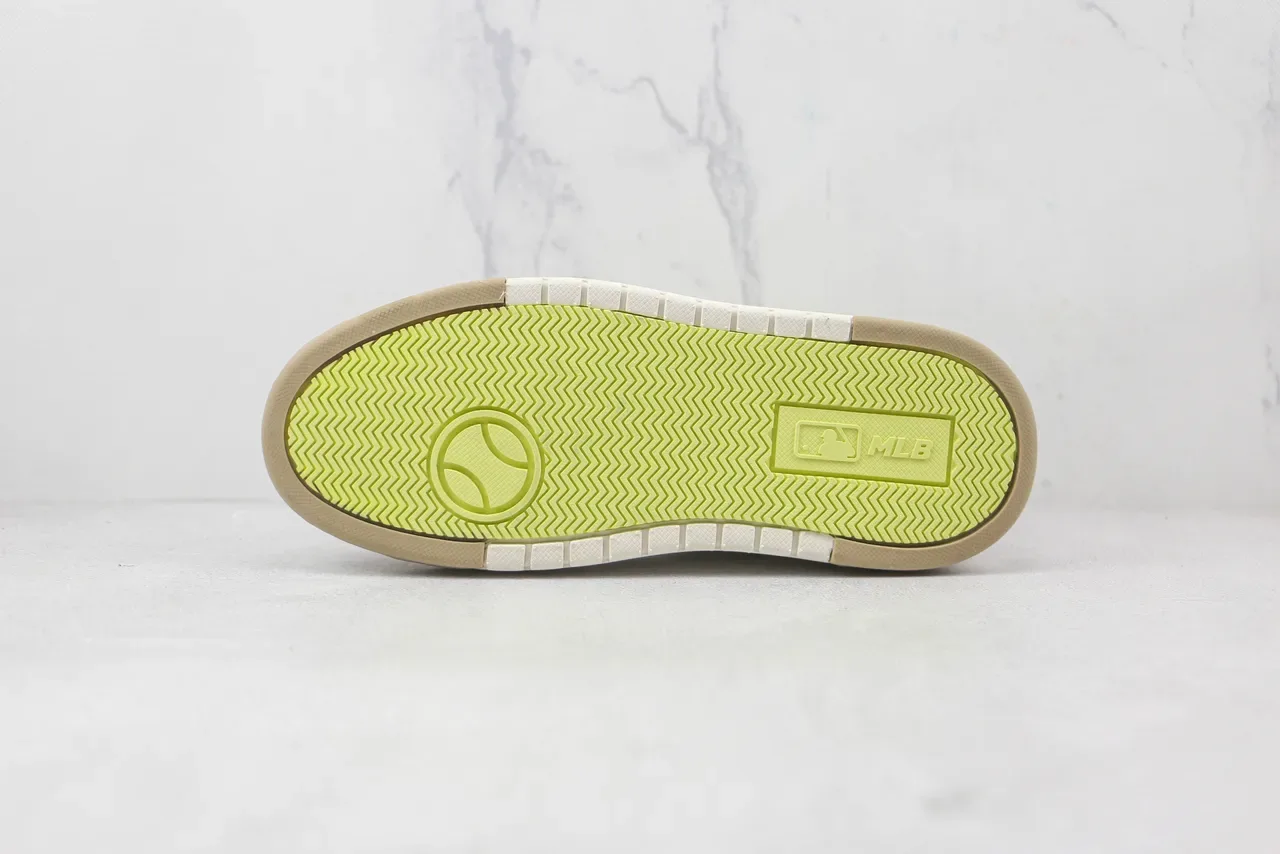 New Era MLB Lifestyle Sneaker White Yellow Low-Top Platform Leather-Textured Upper Lifestyle Sneakers 8