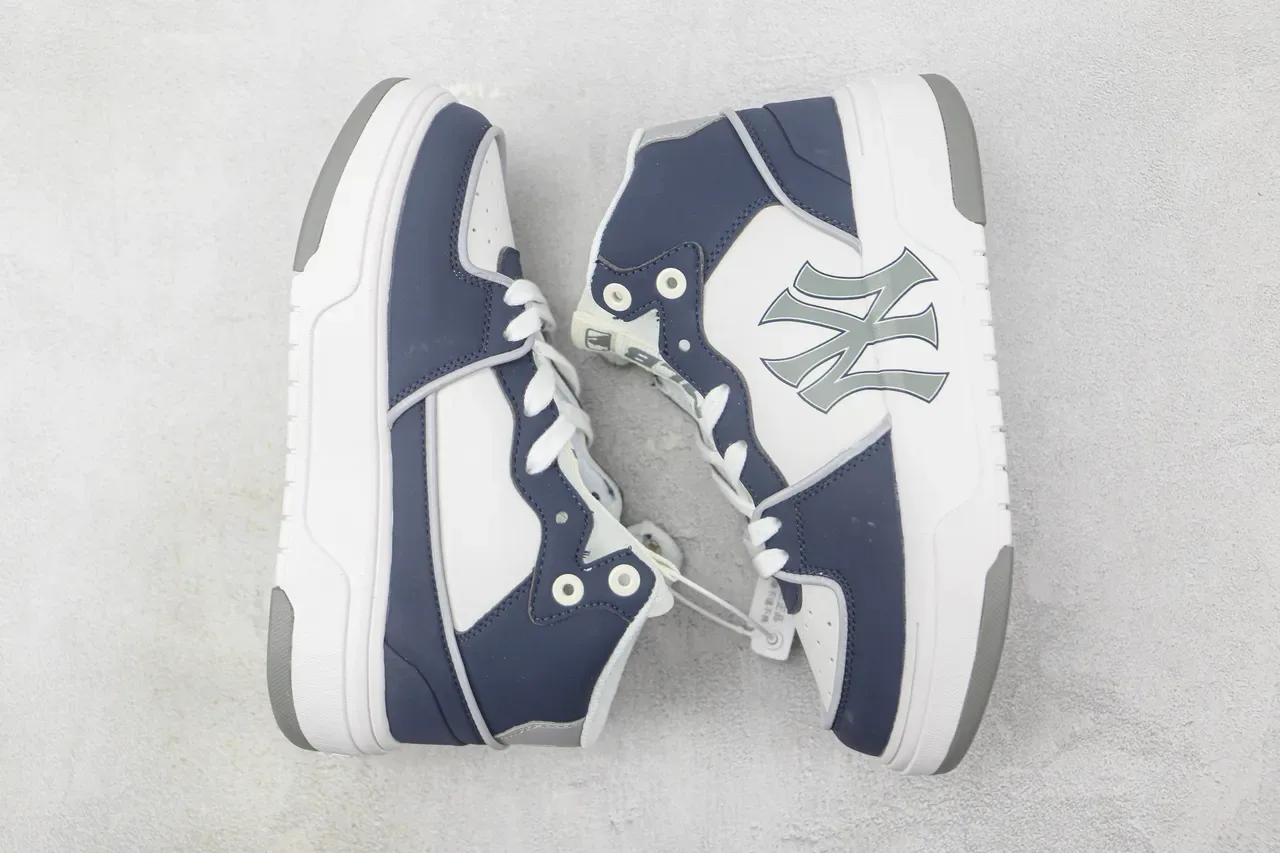 New Era Navy and White NY Logo High-Top Lifestyle Sneaker 2