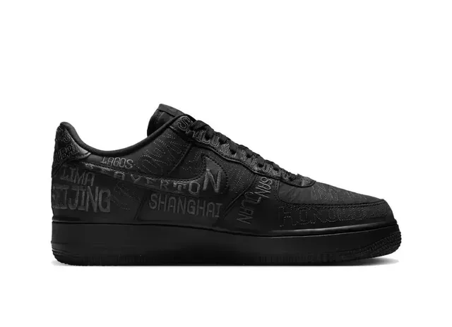 Nike Air Force 1 Black City Edition Lifestyle Sneakers 6