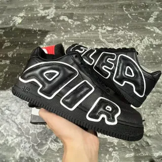 Nike Air Force 1 Black Oversized AIR Lettering Lifestyle Sneakers