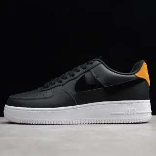 Nike Air Force 1 Black White Mustard Yellow Lifestyle Sneakers